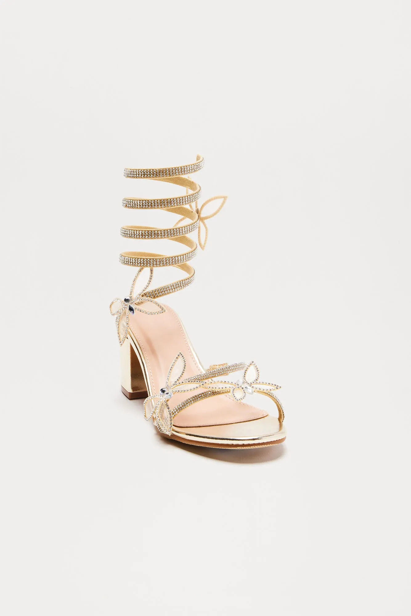 Argentina Rhinestone Heels - Gold