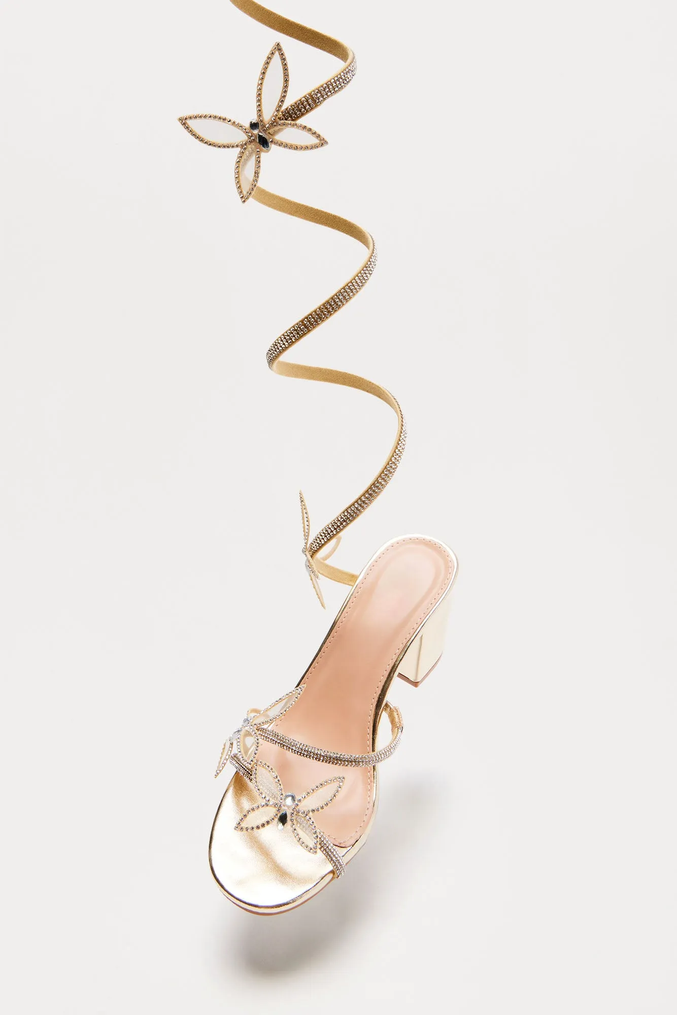 Argentina Rhinestone Heels - Gold