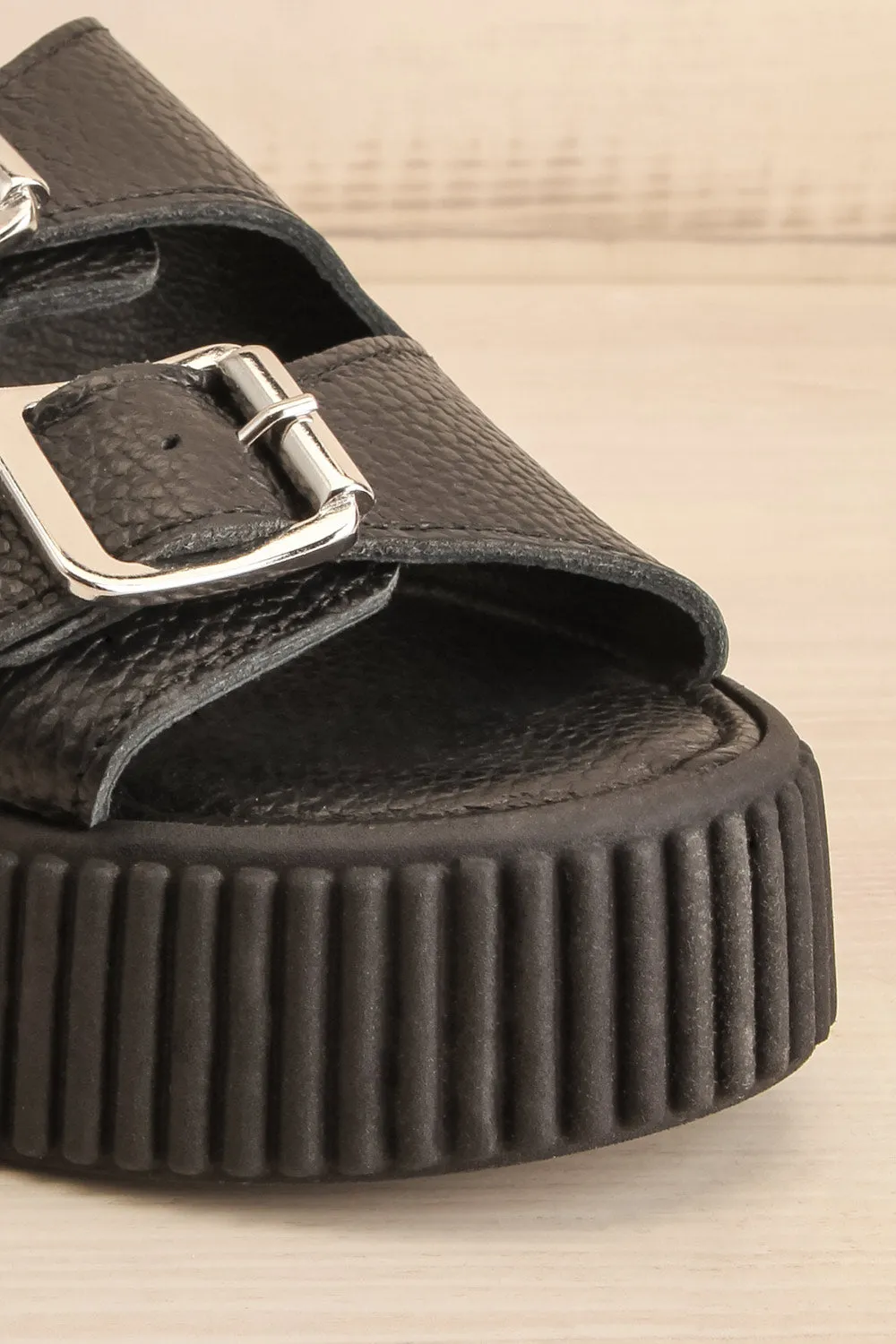 Askham Black | Platform Adjustable Sandals