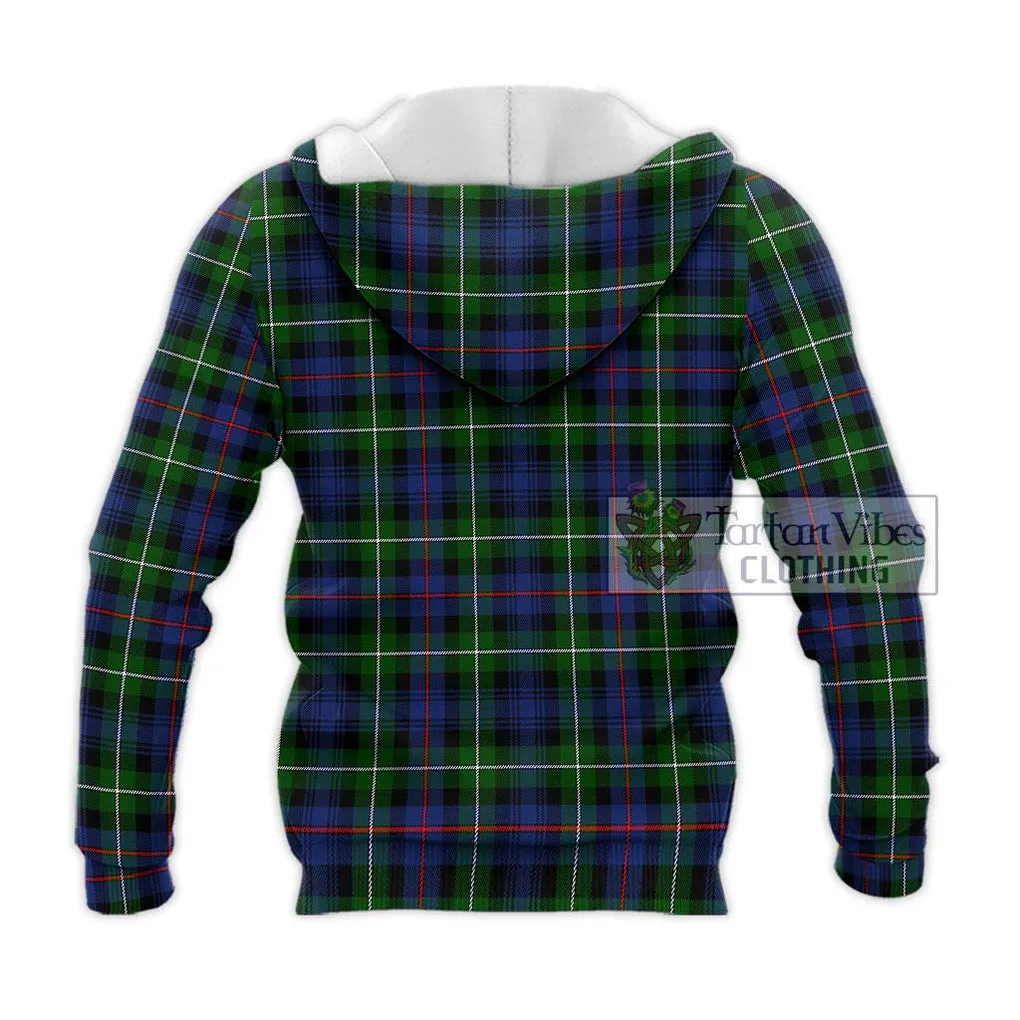 Baillie Tartan Knitted Hoodie with Family Crest DNA In Me Style