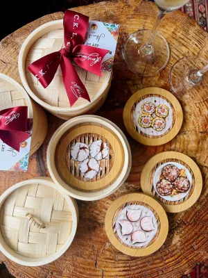 Bamboo Dim Sum Coaster Set of 4 by Alvin Lam
