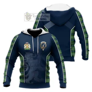 Blackadder Tartan Knitted Hoodie with Family Crest and Lion Rampant Vibes Sport Style