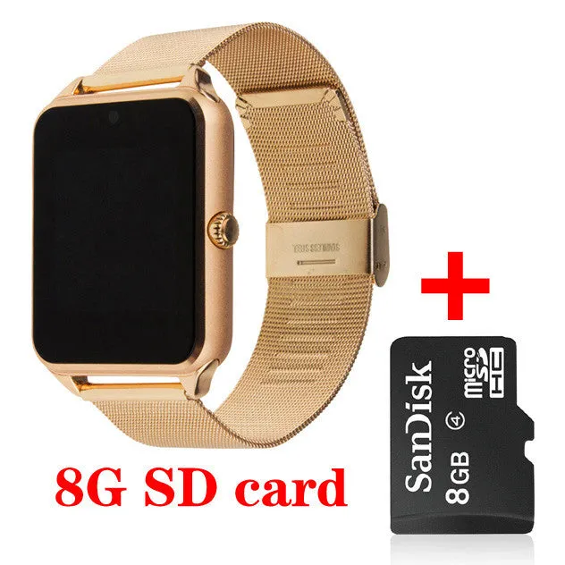 Bluetooth Smart Watch Z60 WristWatch Wearable Devices For Android Phone With Camera Support SIM Card