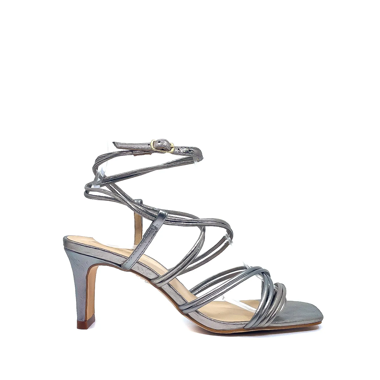 Brazilo 54212 Pewter Heeled Sandal