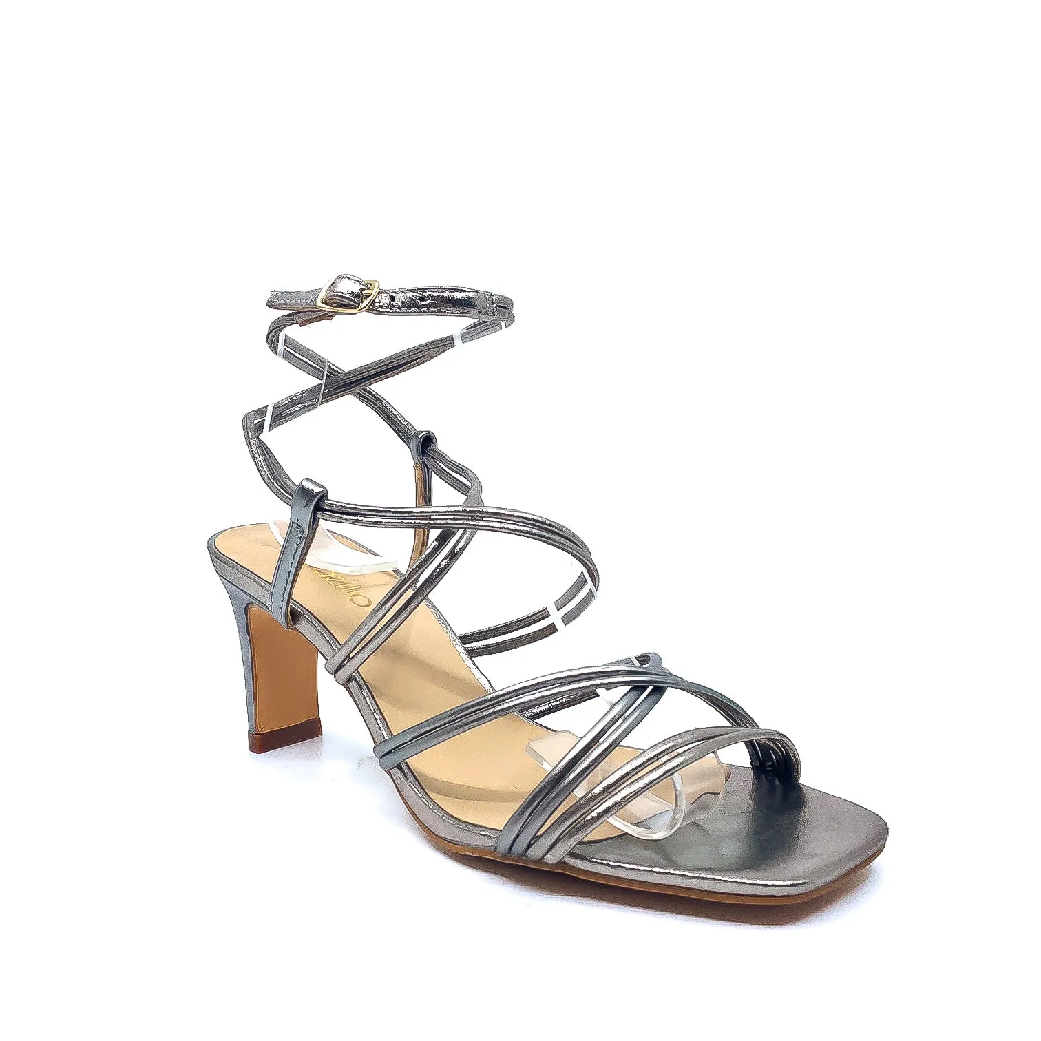 Brazilo 54212 Pewter Heeled Sandal