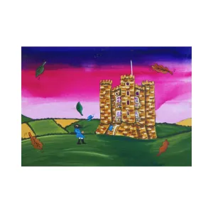 Broadway Town in Autumn Greeting Cards