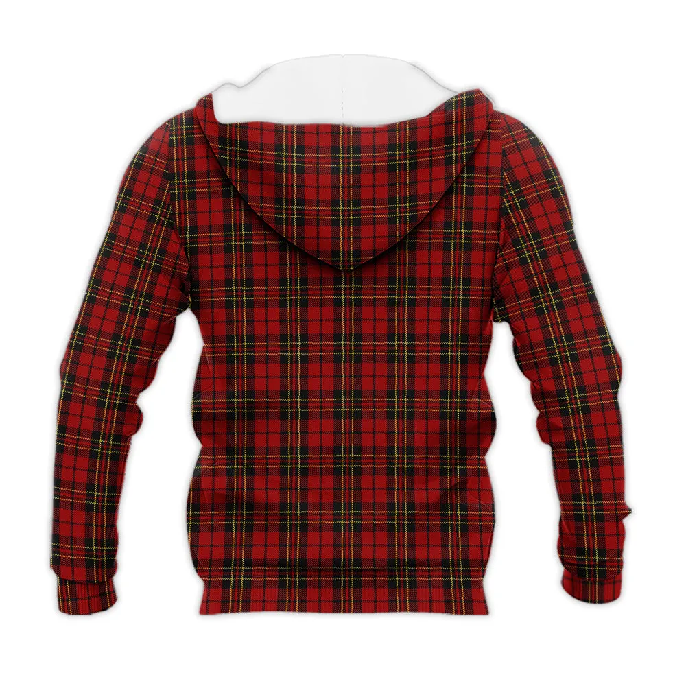 Brodie Tartan Knitted Hoodie with Family Crest