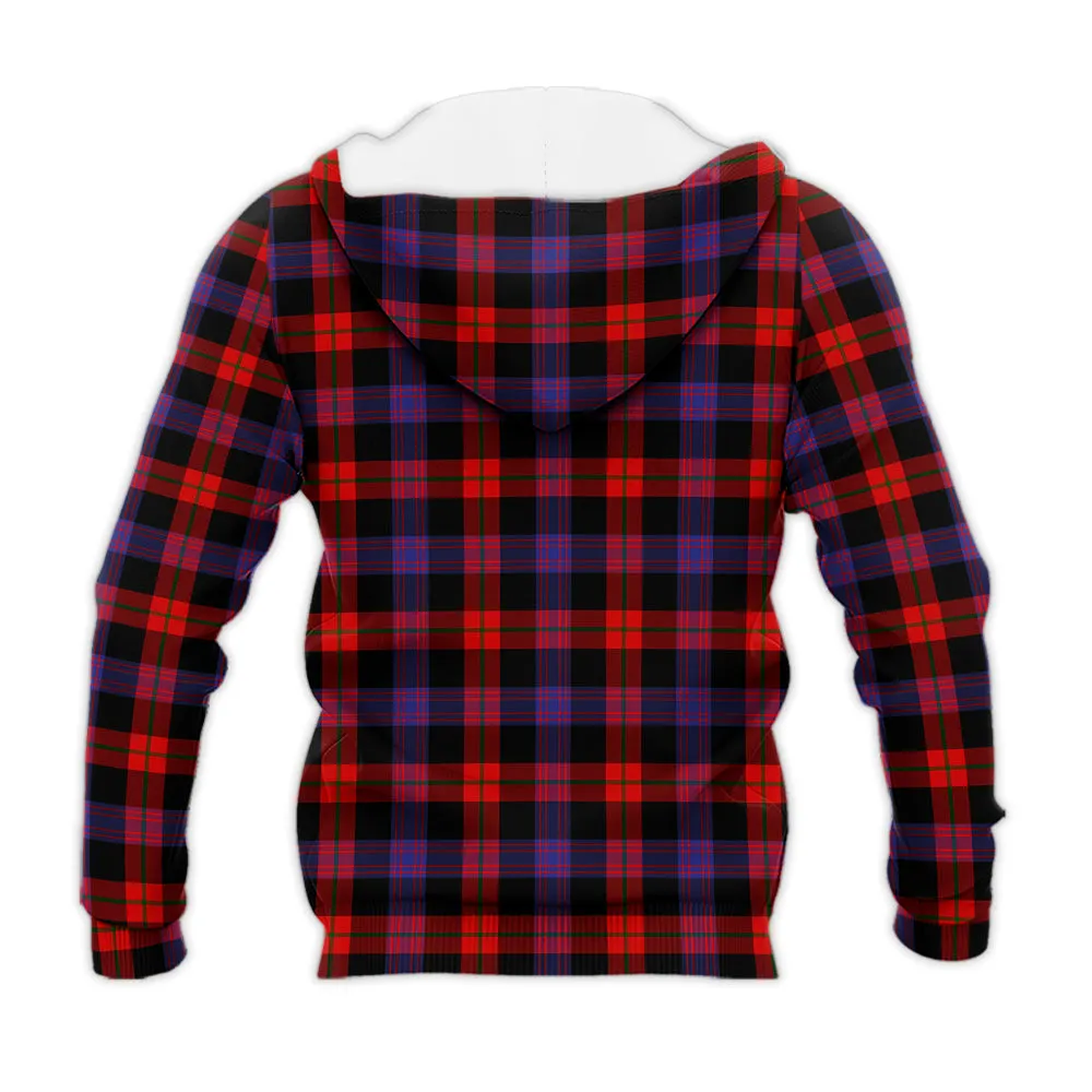 Broun Modern Tartan Knitted Hoodie