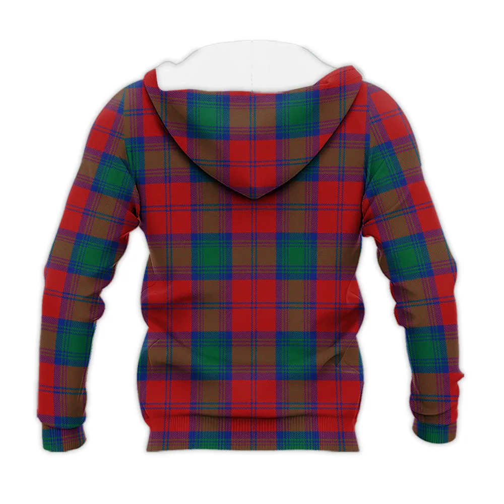 Byres (Byses) Tartan Knitted Hoodie with Family Crest