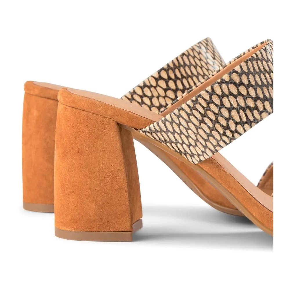 Caren Heeled Suede Sandal - MIX