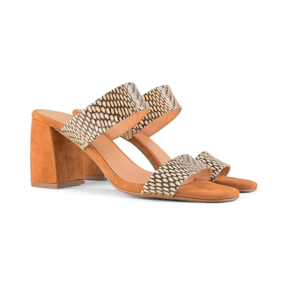 Caren Heeled Suede Sandal - MIX
