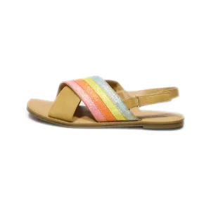 Cat & Jack Flat Sandals Leather Brown Colour For Women