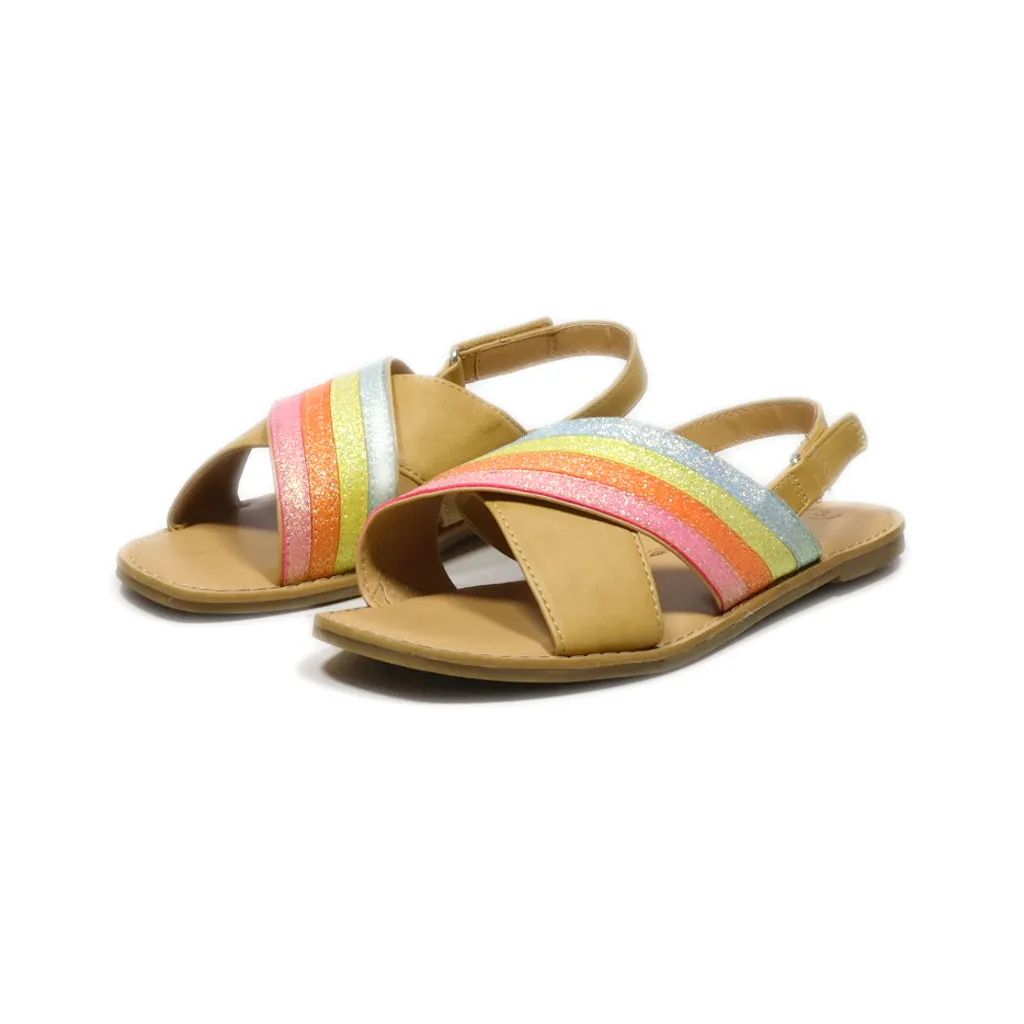 Cat & Jack Flat Sandals Leather Brown Colour For Women