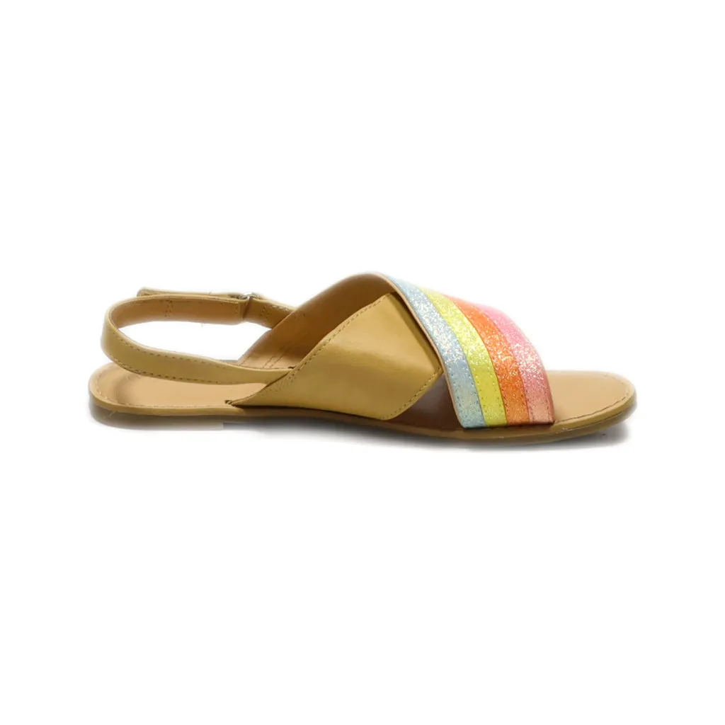 Cat & Jack Flat Sandals Leather Brown Colour For Women