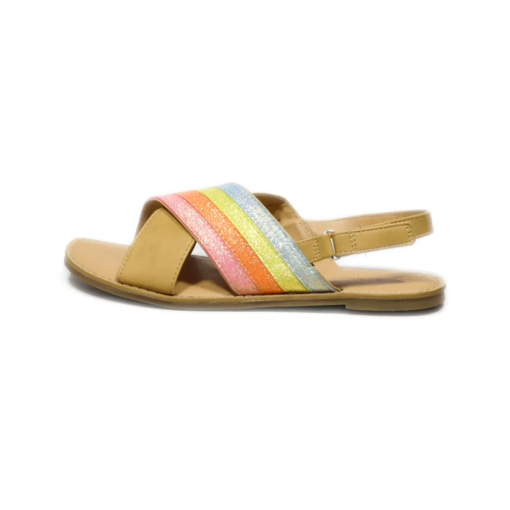 Cat & Jack Flat Sandals Leather Brown Colour For Women