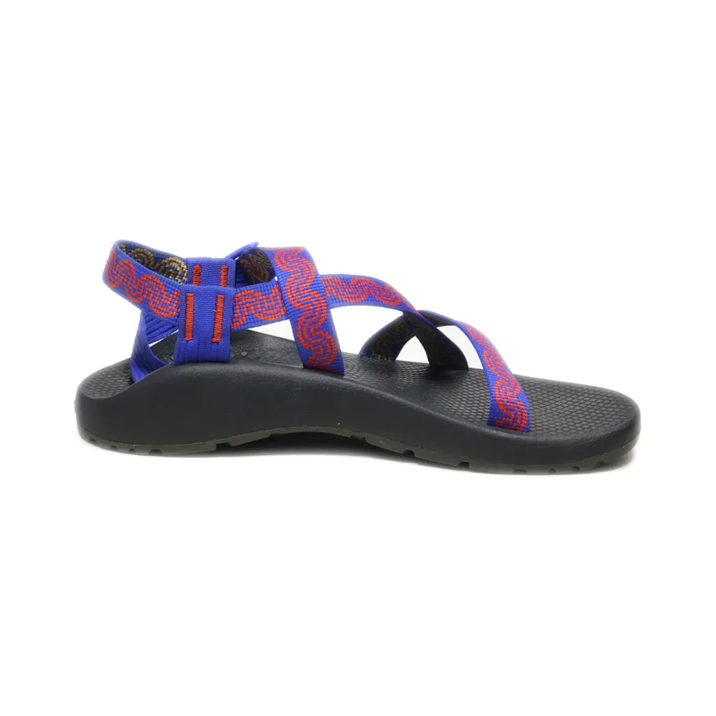 Chaco Flat Sandals Fabric Blue Colour For Women