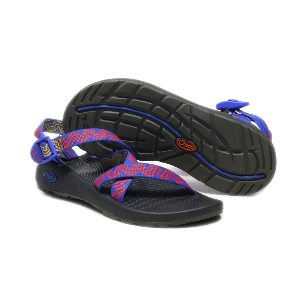 Chaco Flat Sandals Fabric Blue Colour For Women