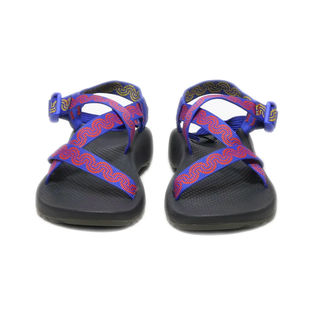 Chaco Flat Sandals Fabric Blue Colour For Women