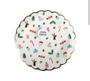 Christmas Icons Scalloped Large Plates