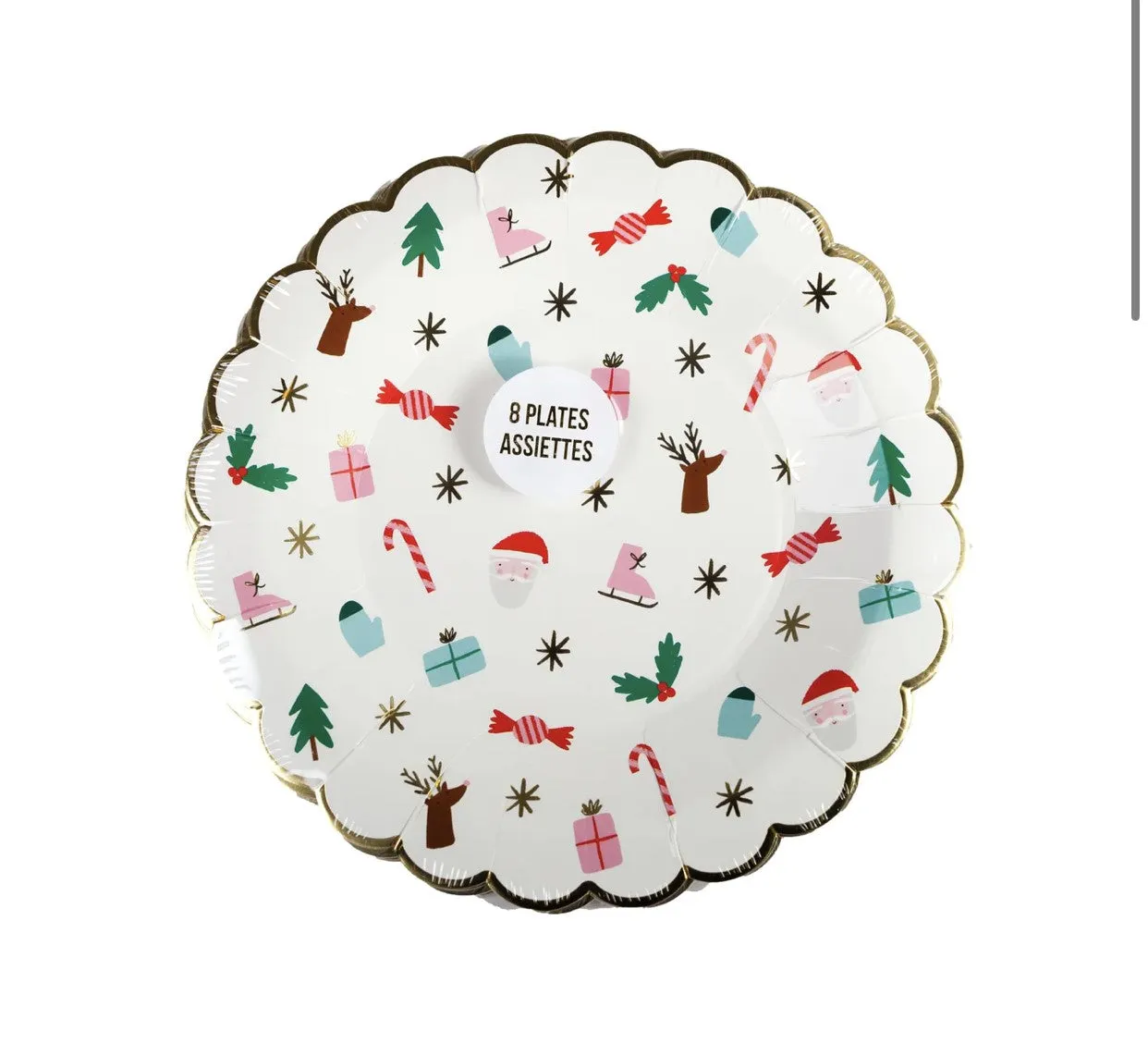 Christmas Icons Scalloped Large Plates