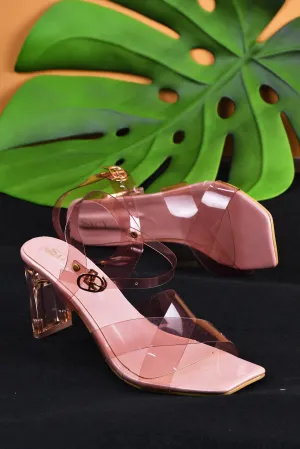 Chunky Heeled Sandals with Buckle Fastening