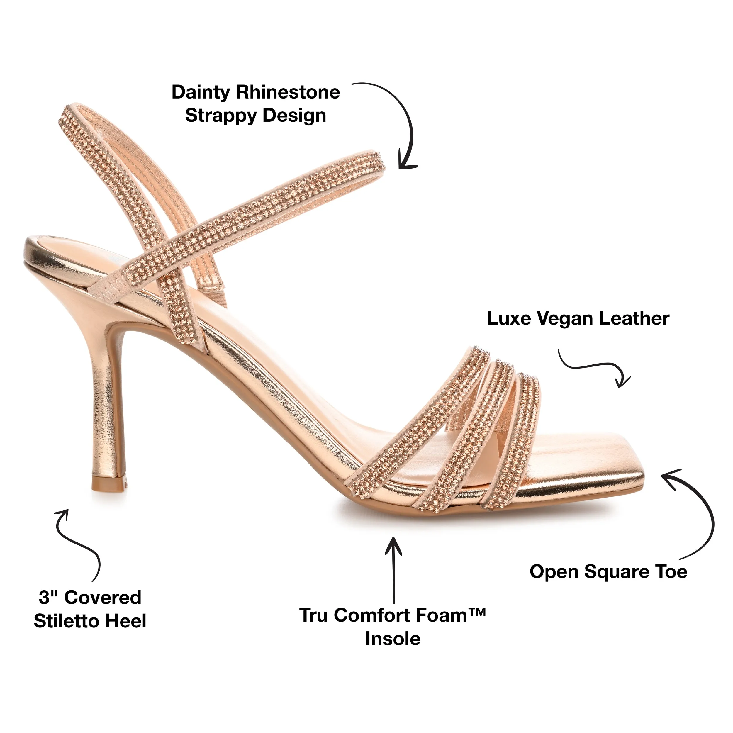 CORAA STILETTO HEELS IN GLITTERED MATERIAL