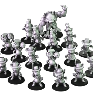 Courtly Cats Team 16 miniatures