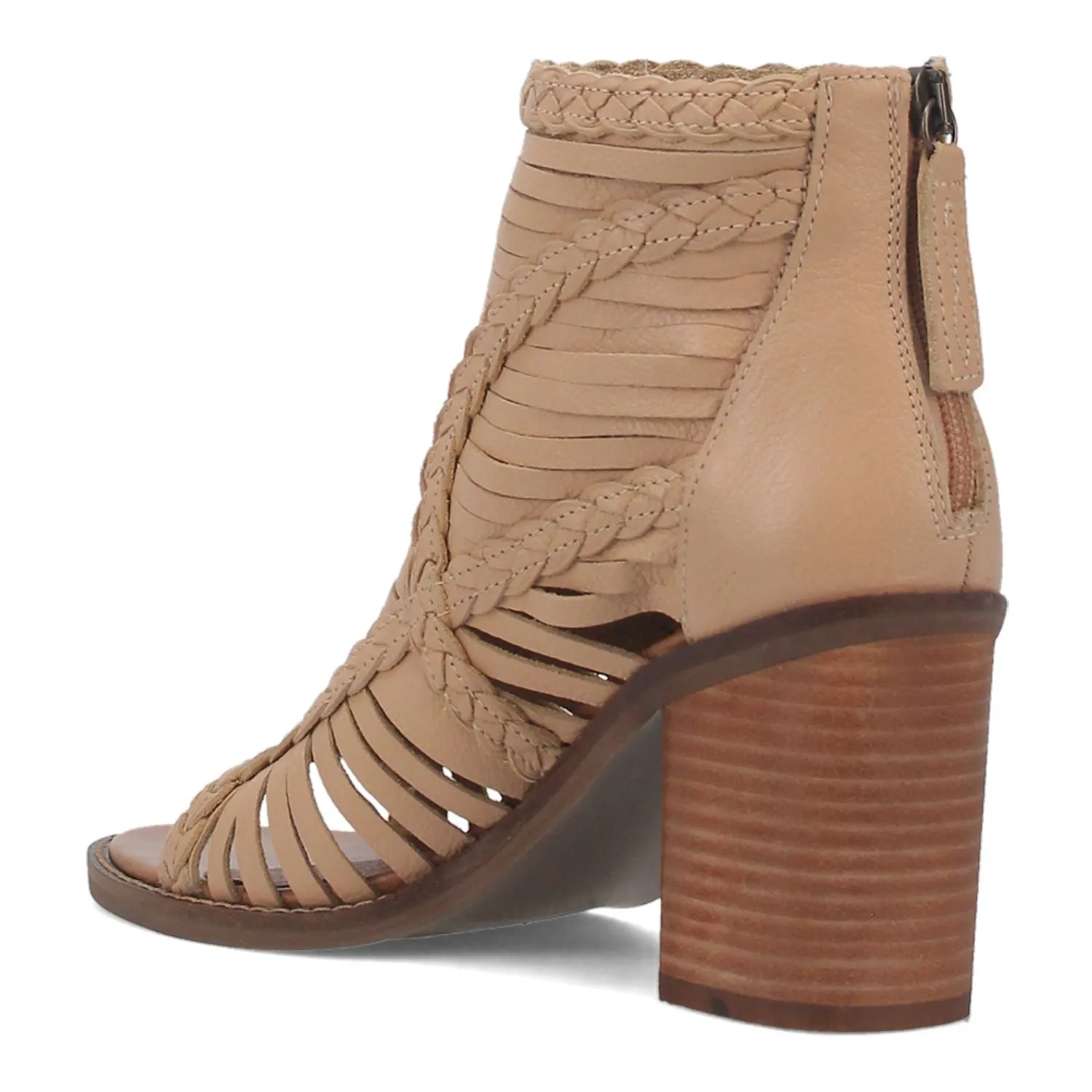 Dingo Jeezy Dingo Women's Leather Heeled Sandals, Beige