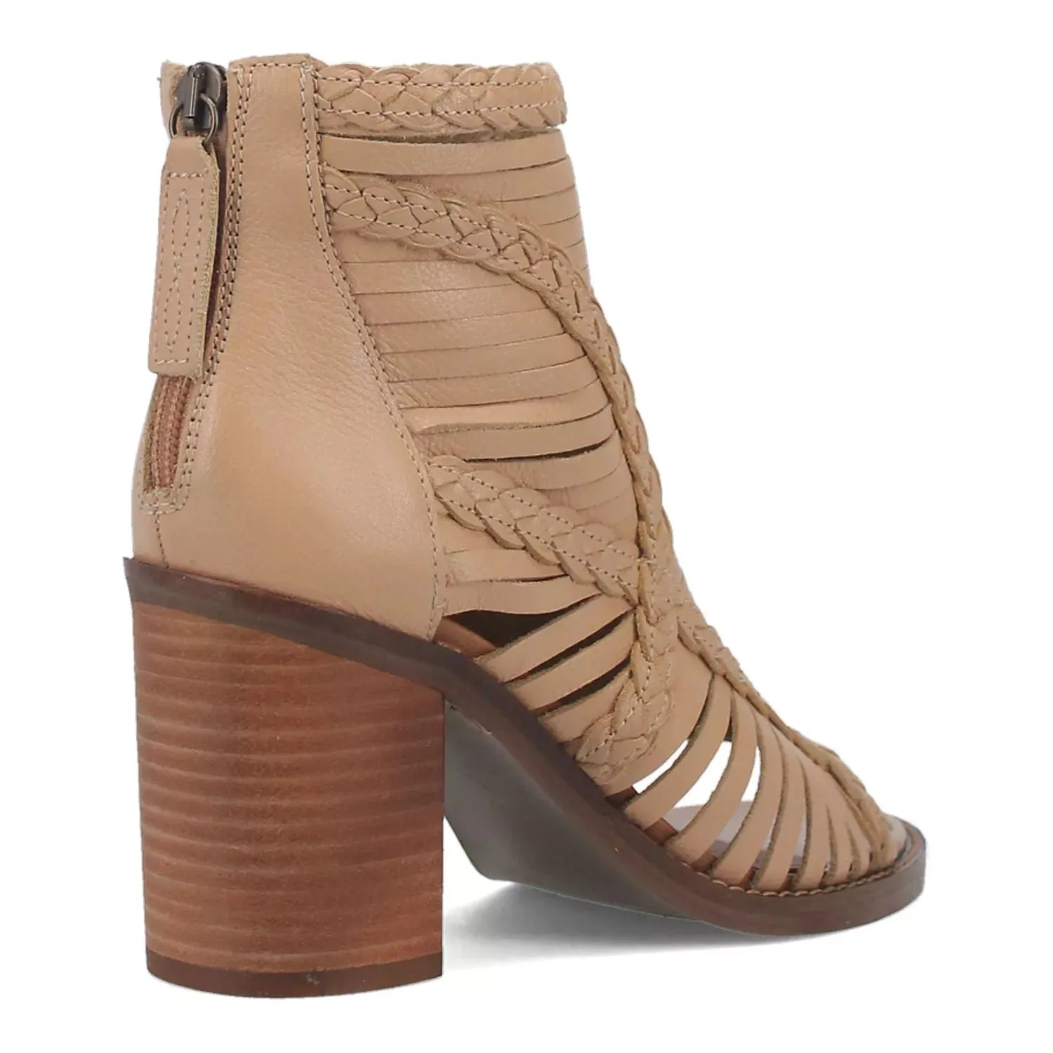 Dingo Jeezy Dingo Women's Leather Heeled Sandals, Beige