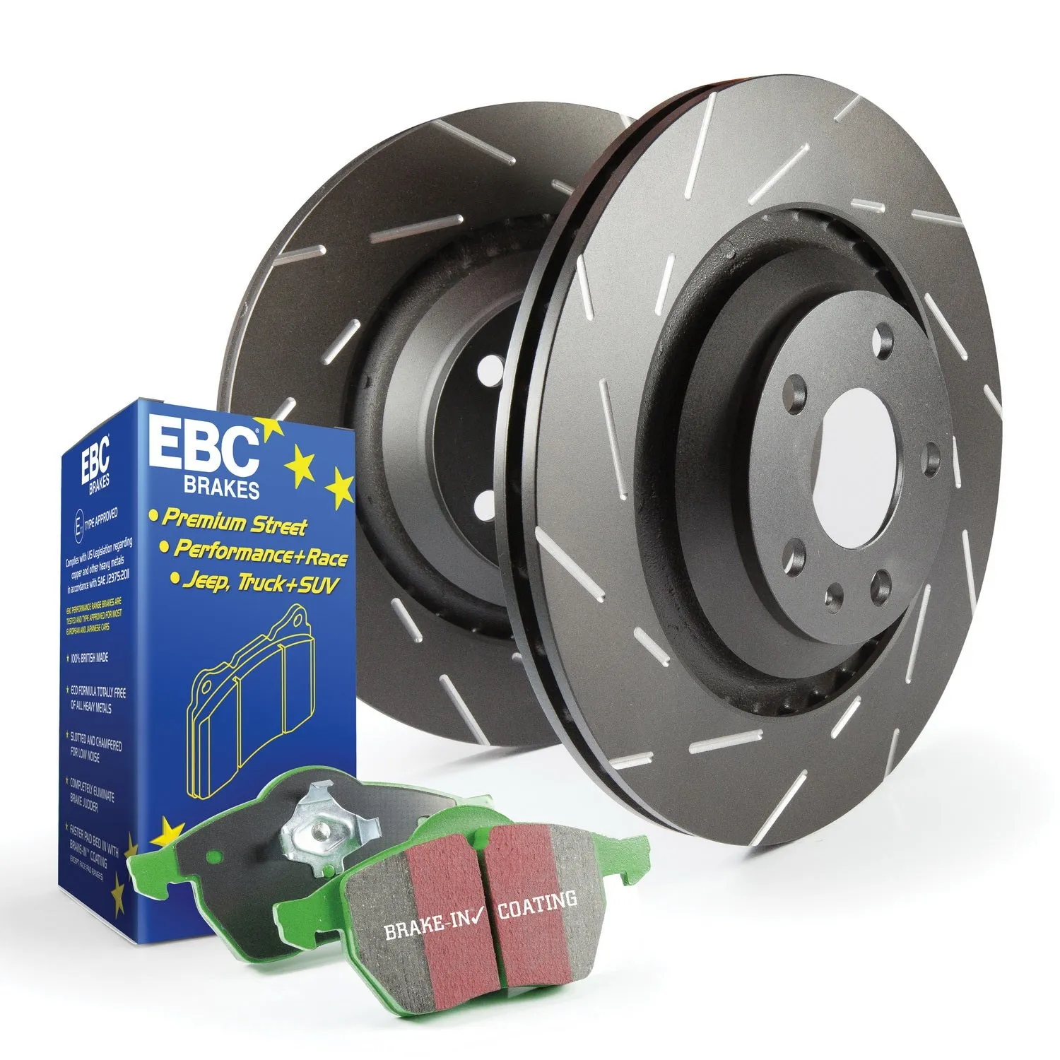 EBC Brakes S2KR1850 S2 Kits Greenstuff 2000 and USR Rotors