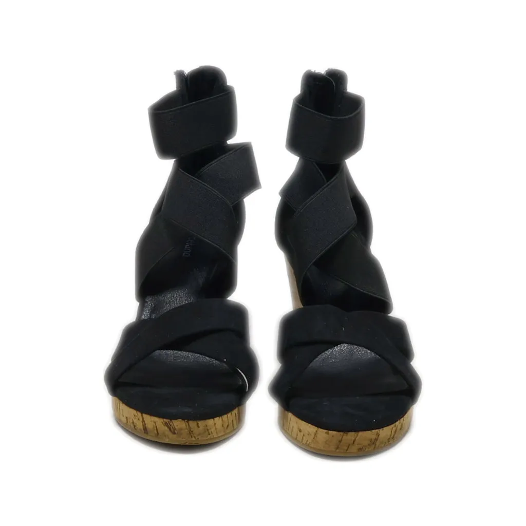 Graceland Wedge Sandals Suede Black Colour For Women