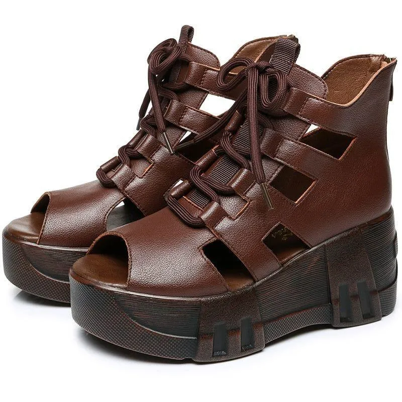 GT228 Women's Casual Shoes: Flat Sandals and Brown Boots