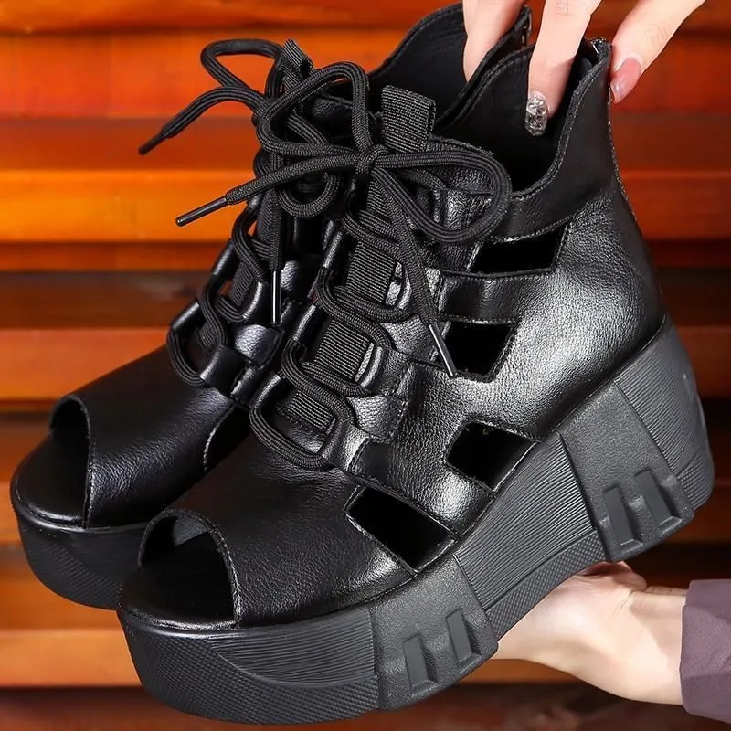 GT228 Women's Casual Shoes: Flat Sandals and Brown Boots