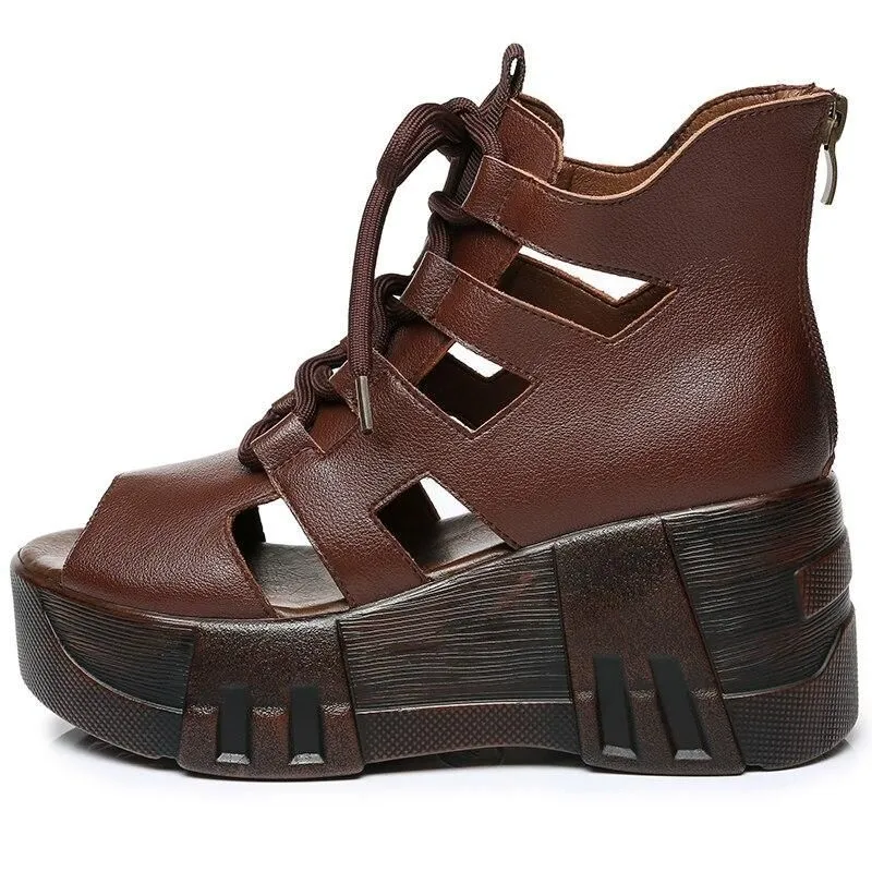 GT228 Women's Casual Shoes: Flat Sandals and Brown Boots