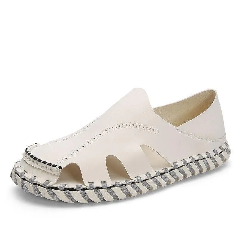 GY344 Men's Casual Shoes: Handmade Leather Sandal