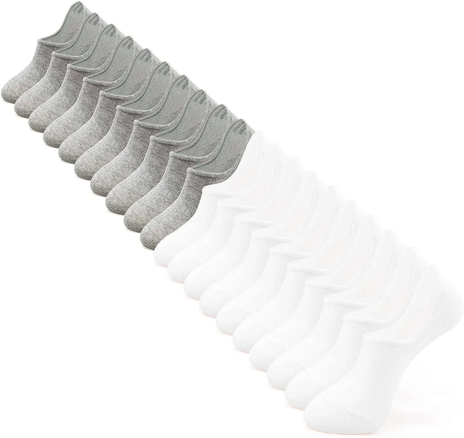 IDEGG No Show Socks Women 10 Pairs Low Cut Anti-Slid Athletic Casual Cotton Socks