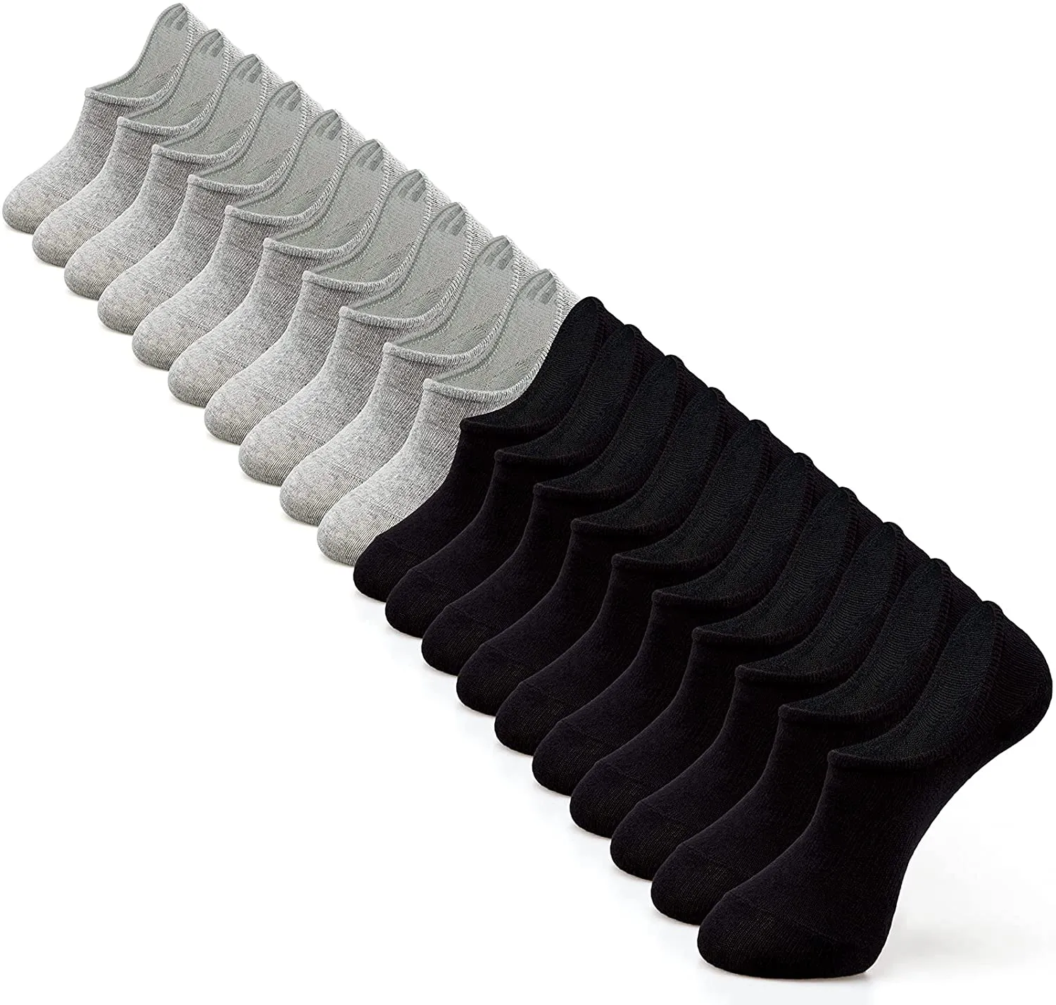 IDEGG No Show Socks Women 10 Pairs Low Cut Anti-Slid Athletic Casual Cotton Socks