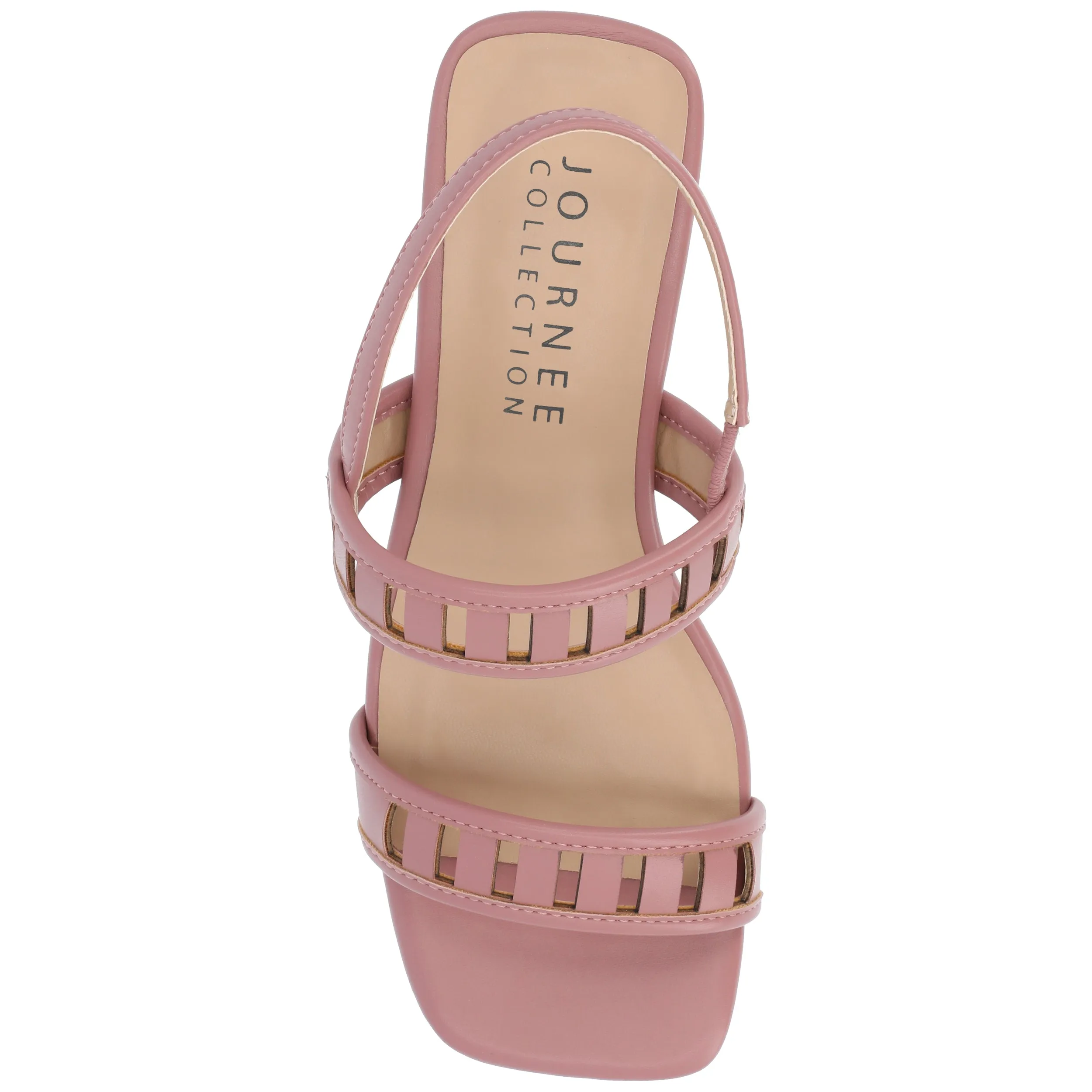 ISMAY STRAPPY BLOCK HEELS IN FAUX SUEDE