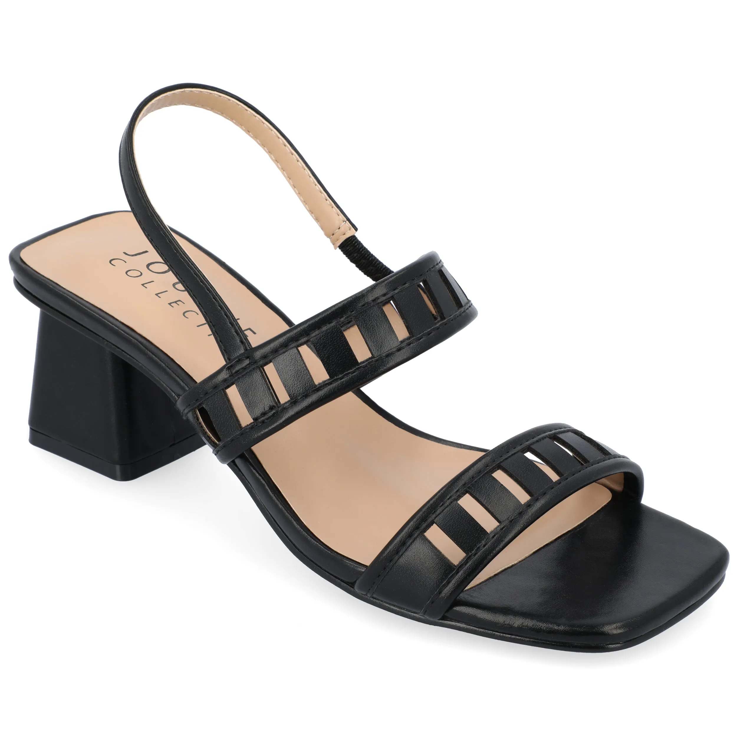 ISMAY STRAPPY BLOCK HEELS IN FAUX SUEDE