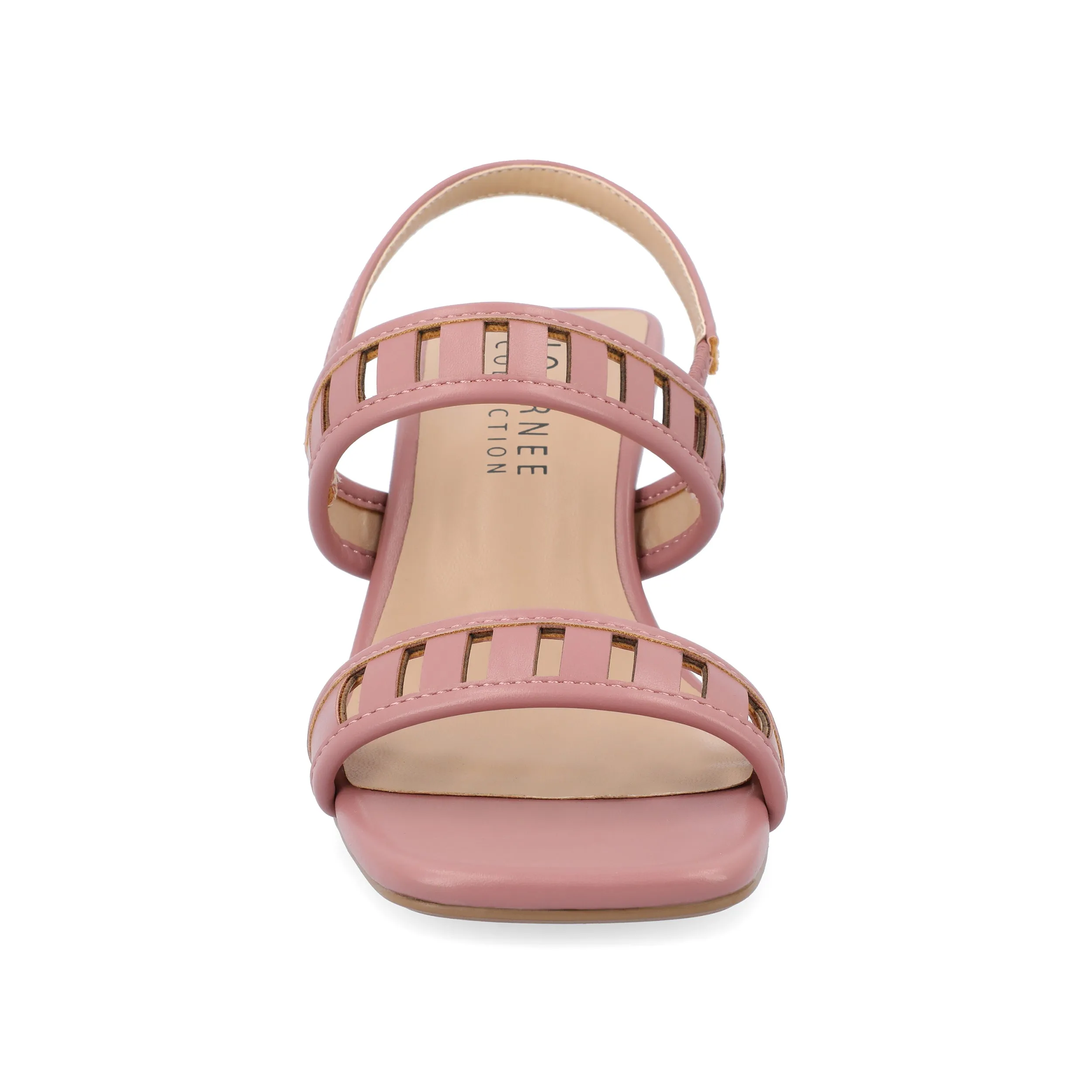 ISMAY STRAPPY BLOCK HEELS IN FAUX SUEDE