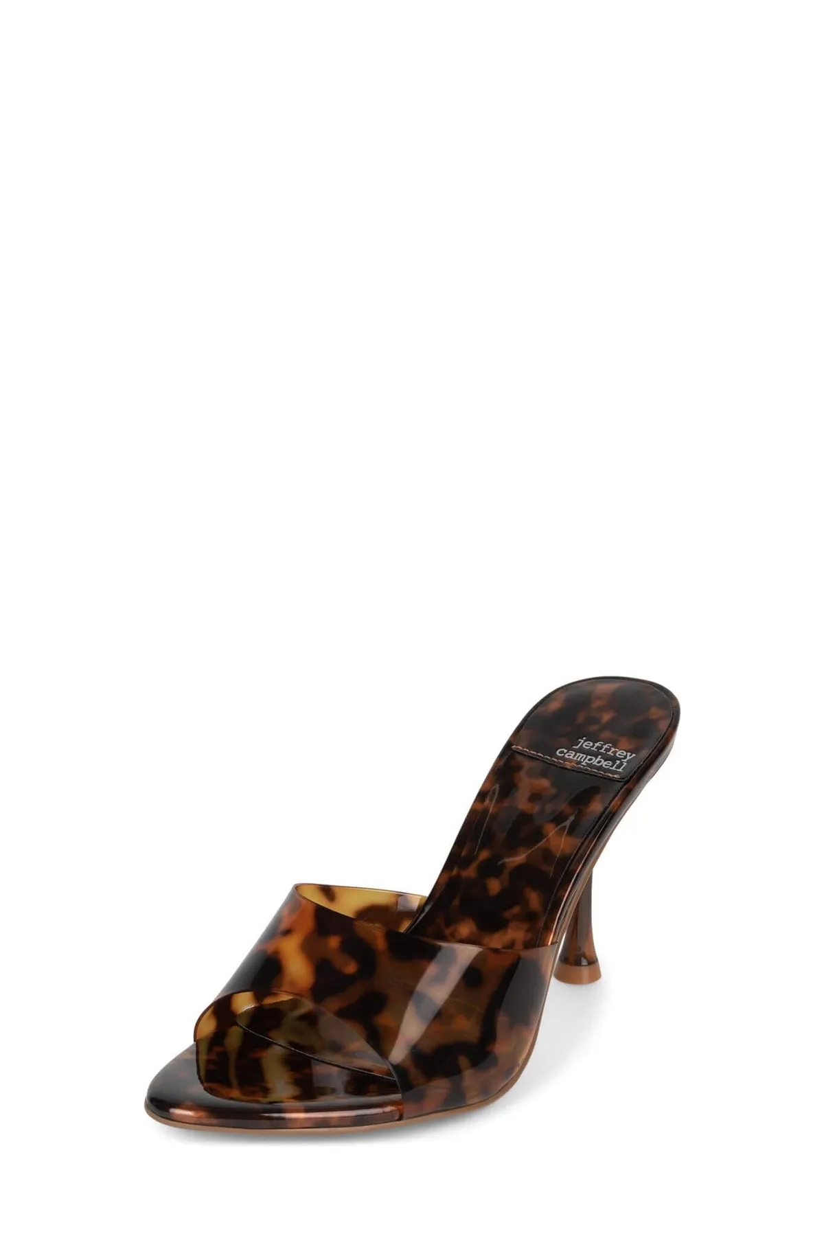 Jeffrey Campbell Agent Heeled Slides in Tortoise