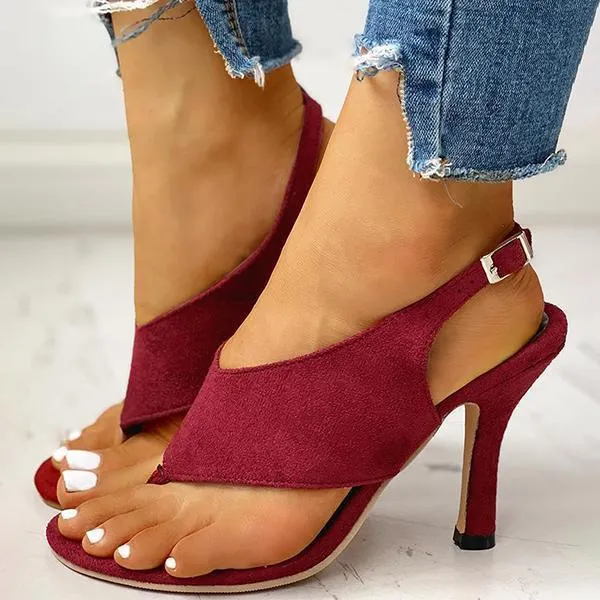Kakimoda Toe Post Slingback Thin Heeled Sandals