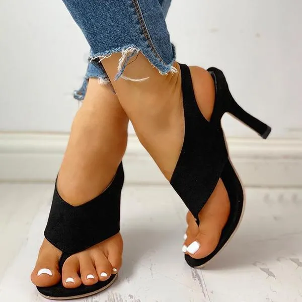 Kakimoda Toe Post Slingback Thin Heeled Sandals