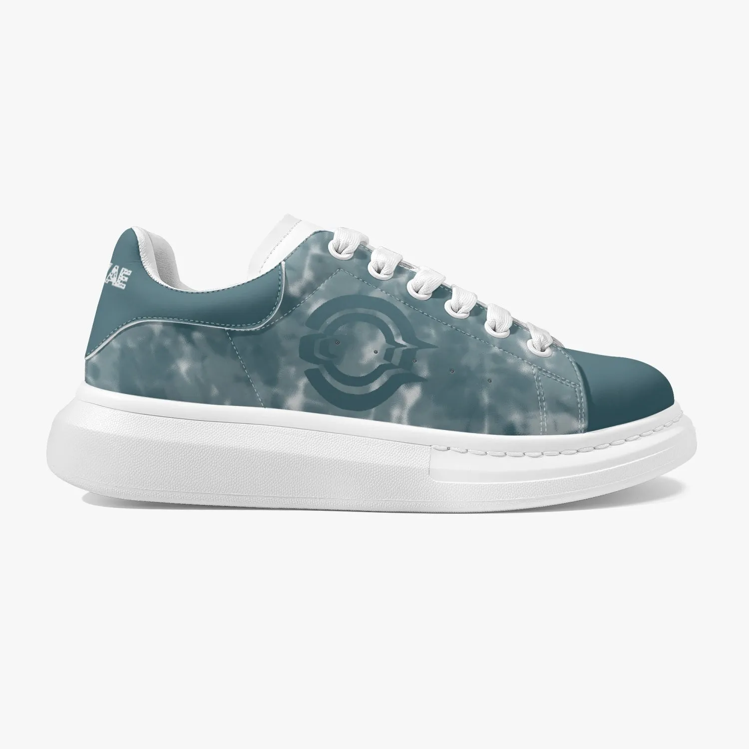 Lifestyle Low-Top Leather Sneakers Blue Earth