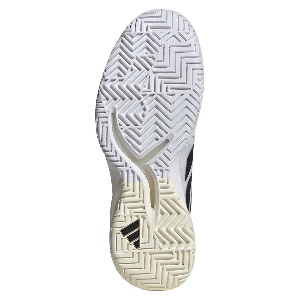 Men`s Adizero Cybersonic 2 Tennis Shoes White and Core Black