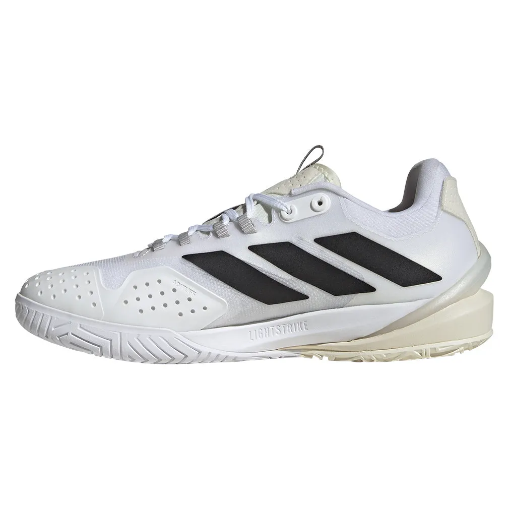 Men`s Adizero Cybersonic 2 Tennis Shoes White and Core Black