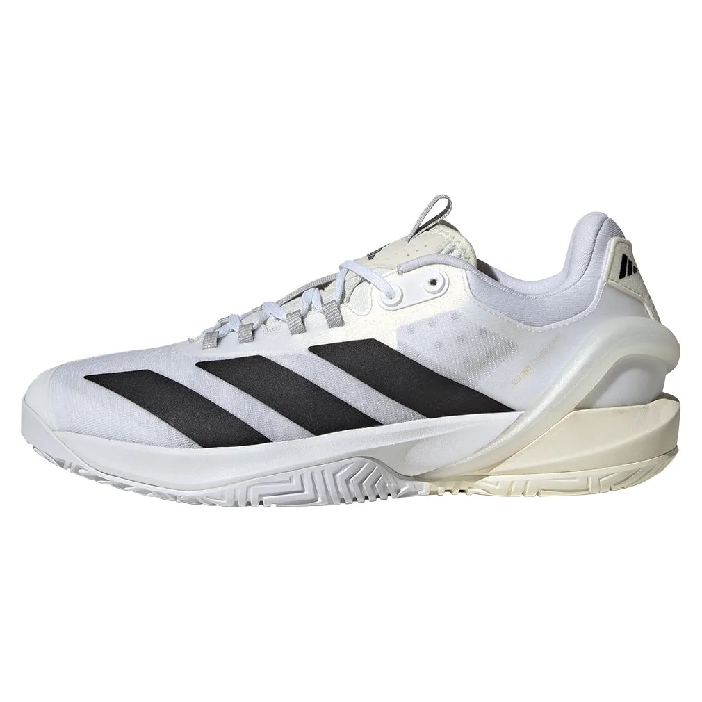 Men`s Adizero Cybersonic 2 Tennis Shoes White and Core Black