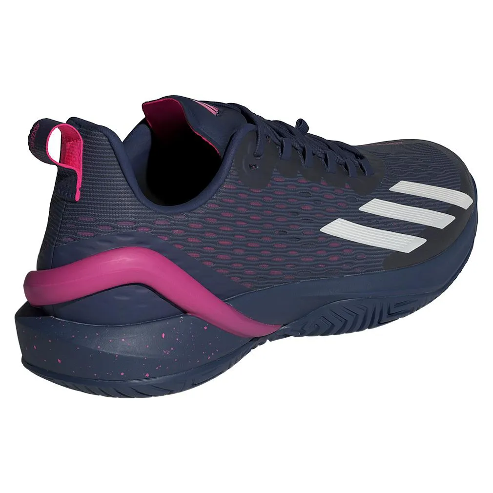 Mens Adizero Cybersonic Tennis Shoes Dark Blue and Team Shock Pink 2