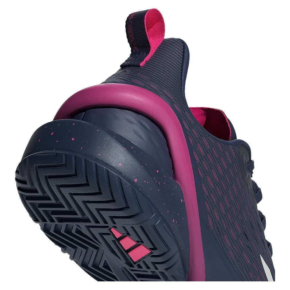Mens Adizero Cybersonic Tennis Shoes Dark Blue and Team Shock Pink 2