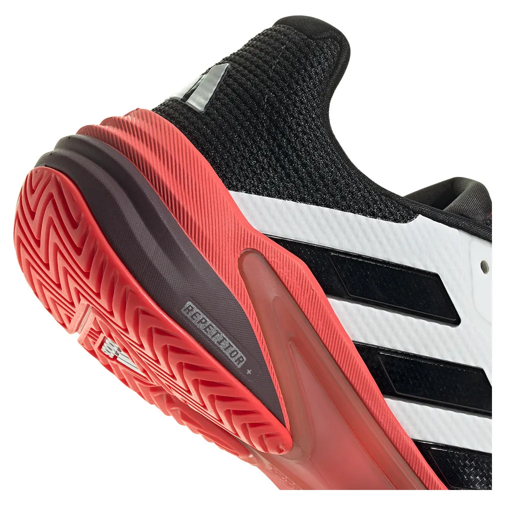 Men`s Barricade 13 Tennis Shoes White and Lucid Red